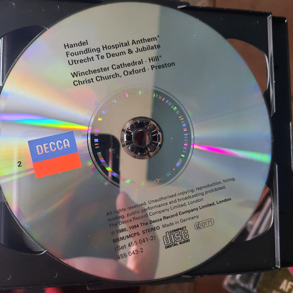 Georg Friedrich Händel, The King's College Choir Of Cambridge · Winchester Cathedral Choir · The Choir Of Christ Church Cathedral : 4 Coronation Anthems · Dixit Dominus · Foundling Hospital Anthem · Utrecht Te Deum and Jubilate (2xCD, Comp, RE, RM)