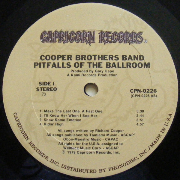 Cooper Brothers : Pitfalls Of The Ballroom (LP, Album, Ter)