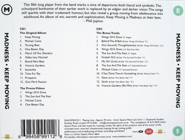 Madness : Keep Moving (CD, Album, Enh, RE + CD, Comp + Dlx, RM)