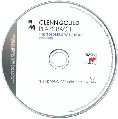 Johann Sebastian Bach, Glenn Gould : Glenn Gould Plays Bach: Goldberg Variations BWV 988 - The Historic 1955 Debut Recording / The 1981 Digital Recording (2xCD, Comp, RE, Arv)