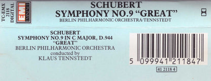 Franz Schubert, Berliner Philharmoniker, Klaus Tennstedt : Symphony No. 9 In C Major "Great" (Cass, Album, RE)