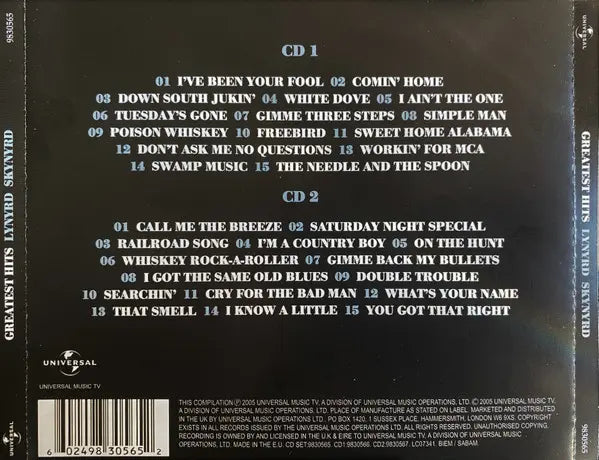 Lynyrd Skynyrd : Greatest Hits (2xCD, Comp)