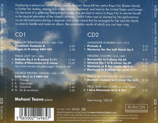 Mahani Teave : Rapa Nui Odyssey (2xCD, Album)