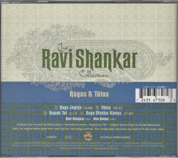 Ravi Shankar : Rāgas & Tālas (CD, Album, RE, RM, EMI)