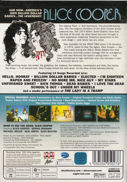 Alice Cooper : Good To See You Again, Alice Cooper (DVD-V, RE, PAL)