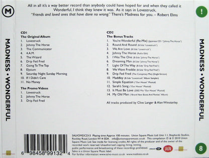 Madness : Wonderful (CD, Album, Enh, RE, RM + CD, Comp)