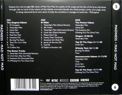 Madness : Mad Not Mad (CD, Album, RE, RM + CD, Comp, RM + DVD-V, NTSC)