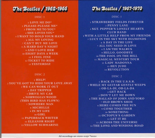 The Beatles : 1962-1966 / 1967-1970 (2xCD, Comp, RE, RM + 2xCD, Comp, RE, RM + Box, Com)