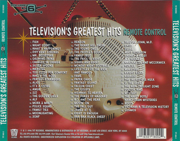 Various : Television's Greatest Hits - Volume 6 - Remote Control (CD, Comp, 3D )
