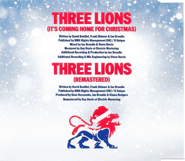 Baddiel & Skinner & Lightning Seeds : Three Lions (It's Coming Home For Christmas) (CD, Single, Ltd)