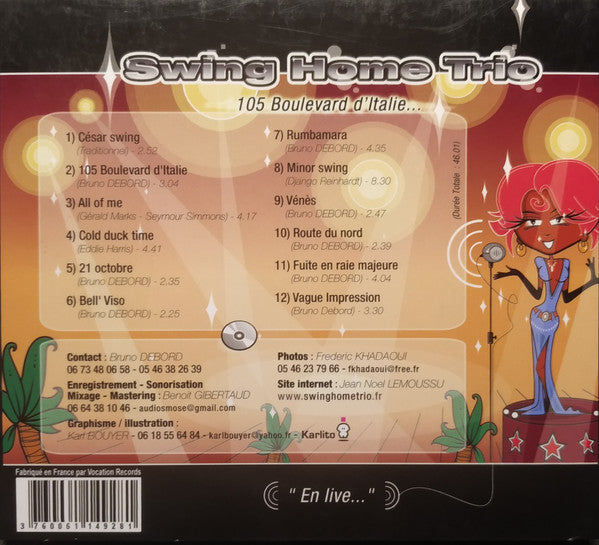 Swing Home Trio : 105 Boulevard D'Italie... (CD, Dig)