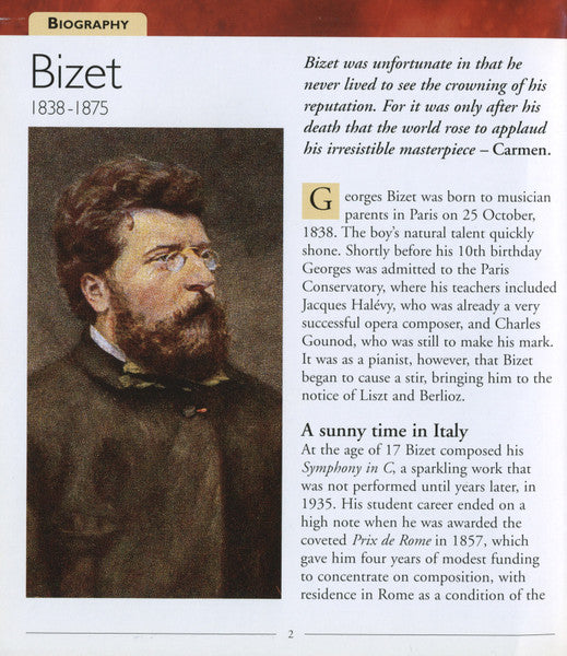 Georges Bizet : Operatic Passion (CD, Comp, Har)