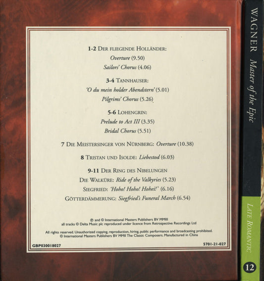Richard Wagner : Master Of The Epic (CD, Comp, Har)