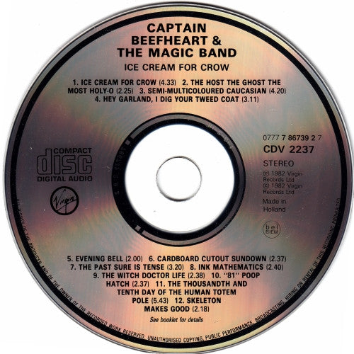Captain Beefheart & The Magic Band : Ice Cream For Crow (CD, Album, RP)