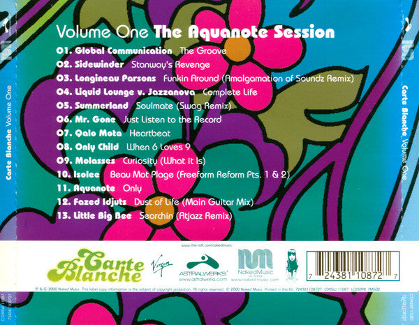 Various : Naked Music Presents Carte Blanche Volume One (CD, Comp, Mixed)