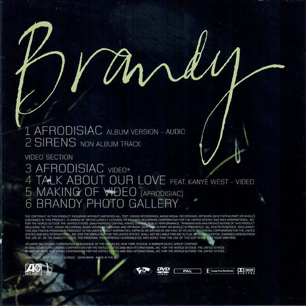 Brandy (2) : Afrodisiac (DVD, Single, PAL)