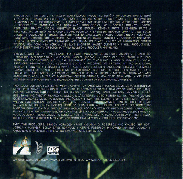Brandy (2) : Afrodisiac (DVD, Single, PAL)