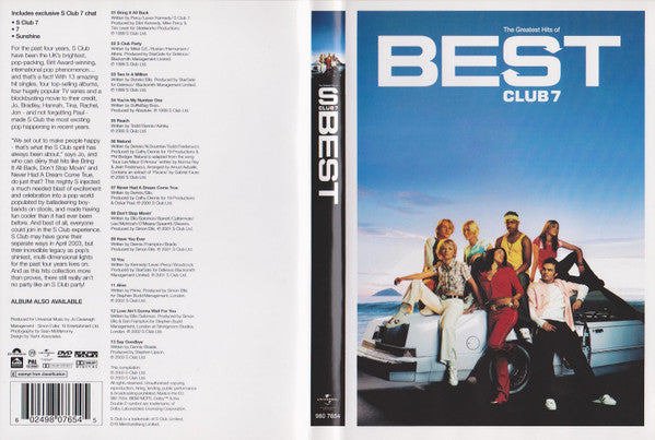 S Club 7 : Best - The Greatest Hits Of S Club 7 (DVD-V, Comp, PAL)