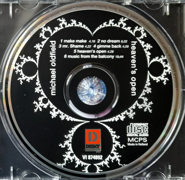 Mike Oldfield : Heaven's Open (CD, Album, RE, RP)