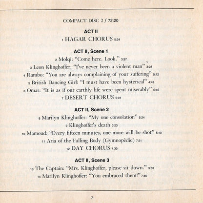 John Adams, Alice Goodman - Orchestre De L'Opéra De Lyon, Kent Nagano : The Death Of Klinghoffer (2xCD, Album)