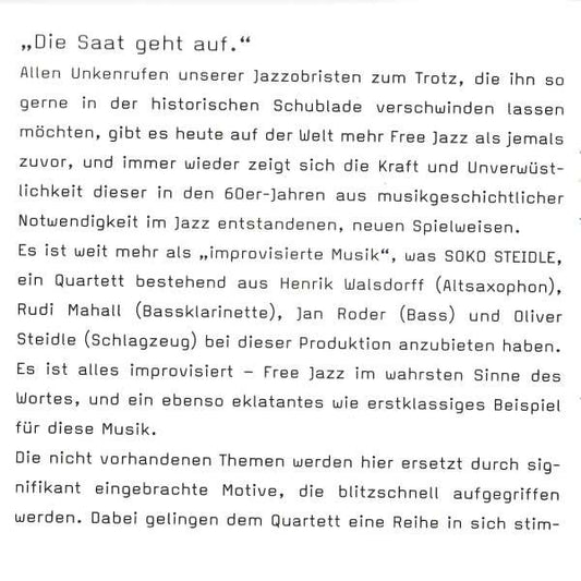 Soko Steidle : Blaulicht (CD, Album)