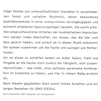 Soko Steidle : Blaulicht (CD, Album)