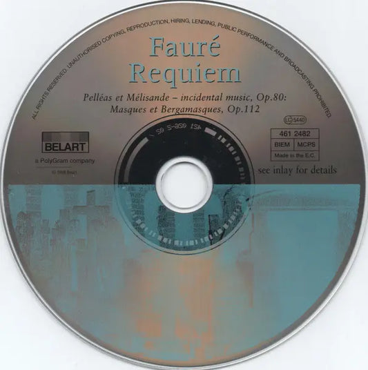 Gabriel Fauré Featuring L'Orchestre De La Suisse Romande Conducted By Ernest Ansermet : Requiem (CD, Comp)