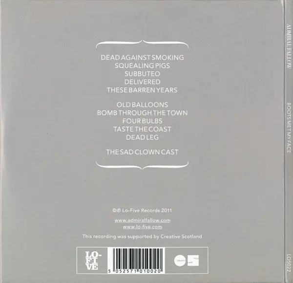 Admiral Fallow : Boots Met My Face (CD, Album, Dlx)