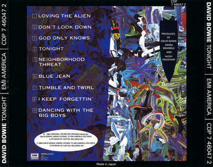 David Bowie : Tonight (CD, Album)