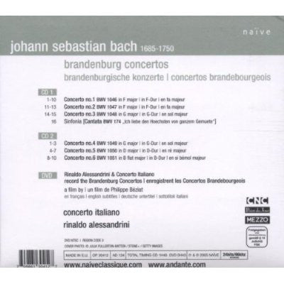 Johann Sebastian Bach, Concerto Italiano, Rinaldo Alessandrini : Brandenburg Concertos (2xCD + DVD)