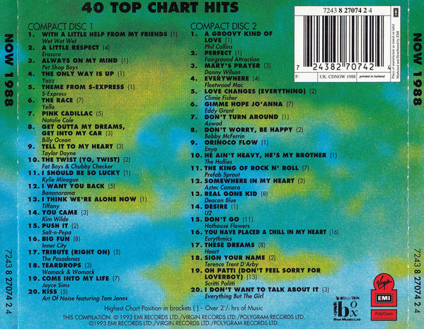 Various : Now That's What I Call Music! 1988 (2xCD, Comp)