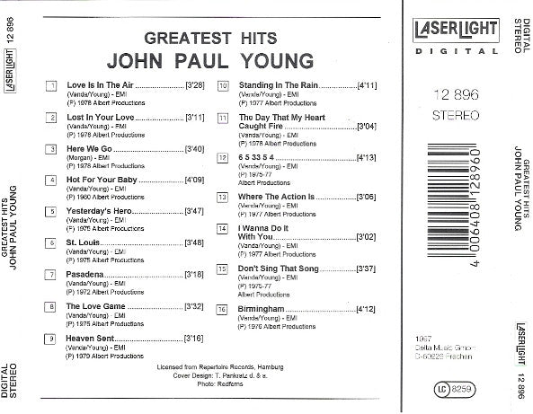 John Paul Young : Greatest Hits (CD, Comp)