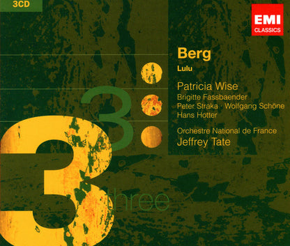 Alban Berg, Patricia Wise, Brigitte Fassbaender, Peter Straka, Wolfgang Schöne, Hans Hotter, Orchestre National De France, Jeffrey Tate : Lulu (3xCD, Album, RE)