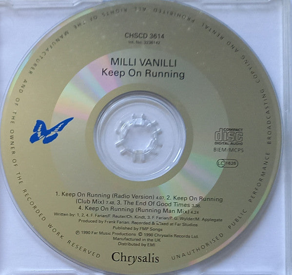 Milli Vanilli : Keep On Running (CD, Single)