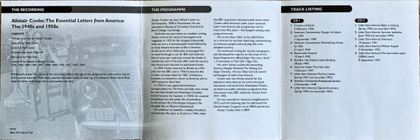 Alistair Cooke (2) Narrated By Matt Frei : The Essential Letters From America (The 1940s And 1950s) (2xCD)