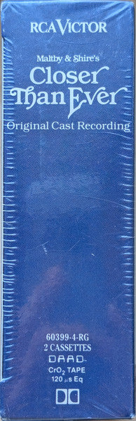 Richard Maltby Jr. & David Shire : Closer Than Ever - Original Cast Recording (2xCass, Album)