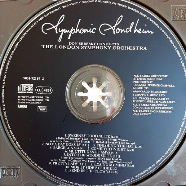 London Symphony Orchestra, Don Sebesky : Symphonic Sondheim (CD, Album)