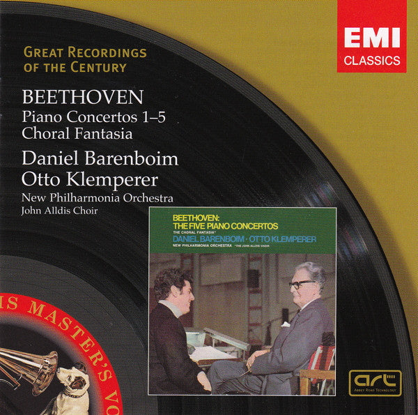Ludwig van Beethoven - Daniel Barenboim, John Alldis Choir, New Philharmonia Orchestra, Otto Klemperer : Piano Concertos 1-5 / Choral Fantasia (3xCD, Album, RE, RM)