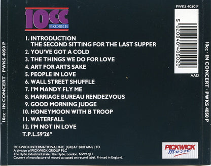 10cc : 10cc In Concert (CD, Album, RE)