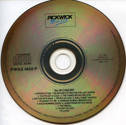 10cc : 10cc In Concert (CD, Album, RE)