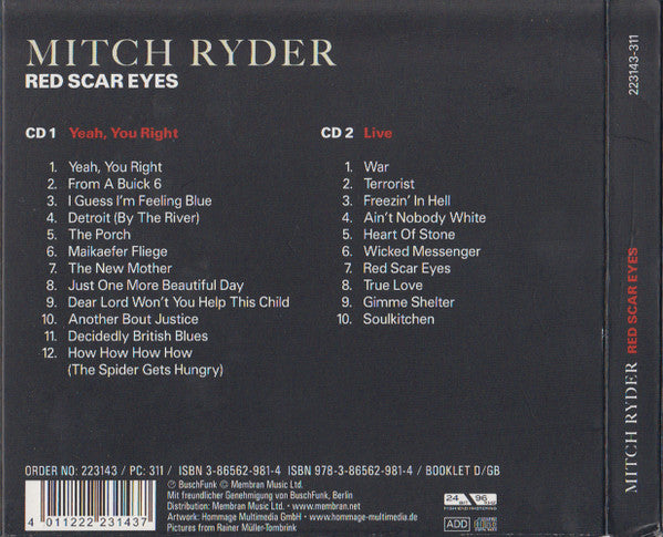 Mitch Ryder : Red Scar Eyes (2xCD, Comp)