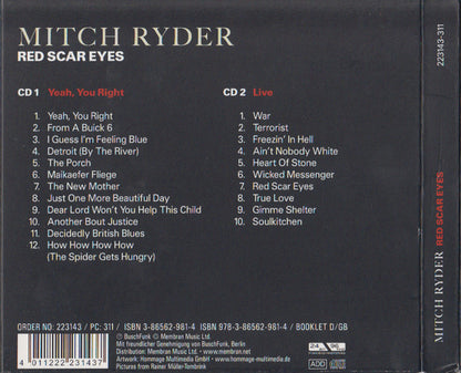Mitch Ryder : Red Scar Eyes (2xCD, Comp)