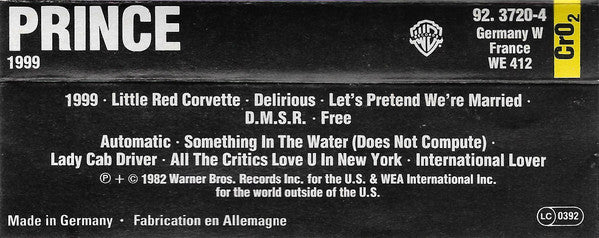 Prince : 1999 (Cass, Album)