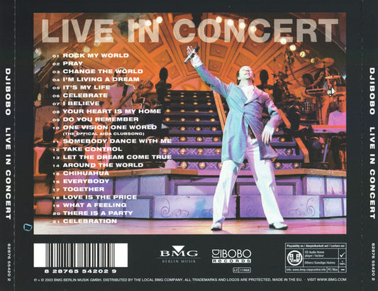 DJ BoBo : Live In Concert (CD, Album)