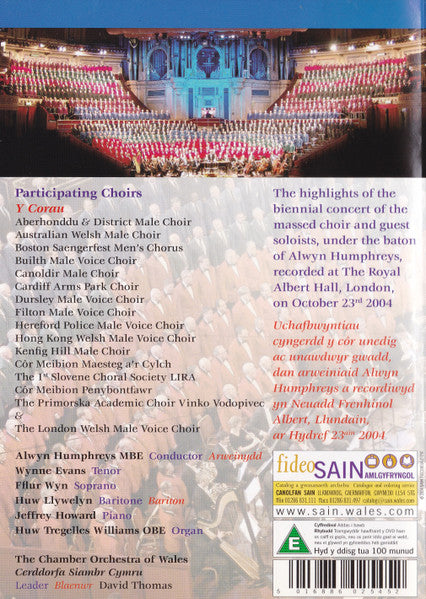 Various : The London Welsh Festival Of Male Choirs 2004 = Gwyl Corau Meibion Cymry Llundain (DVD-V, PAL)
