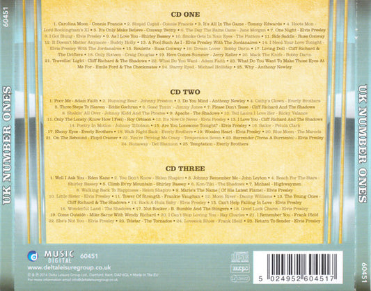 Various : UK Number Ones (September 1958 - December 1962) (3xCD, Comp)
