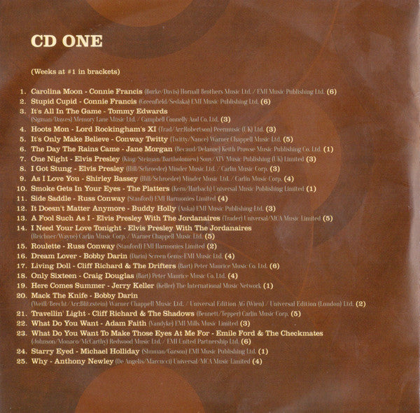 Various : UK Number Ones (September 1958 - December 1962) (3xCD, Comp)