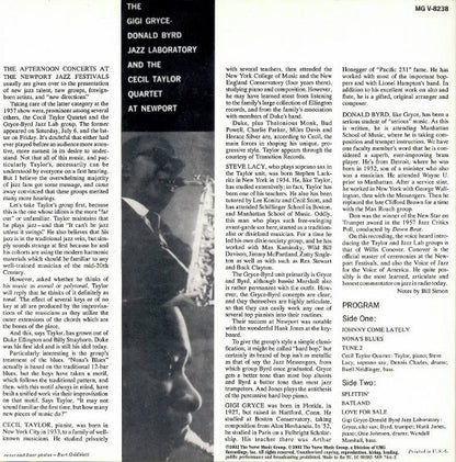 The Gigi Gryce - Donald Byrd Jazz Laboratory & The Cecil Taylor Quartet : At Newport (CD, Album, Ltd, RE, RM)