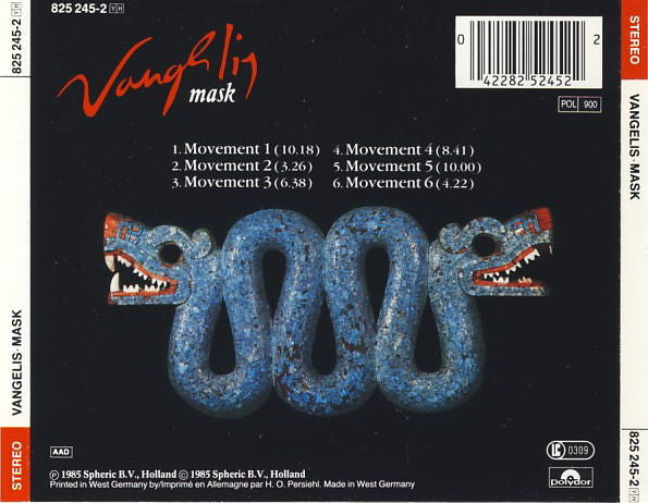 Vangelis : Mask (CD, Album, RE, RP, PMD)