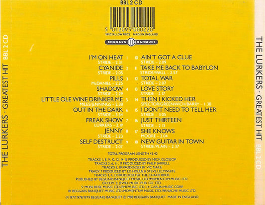 The Lurkers : Greatest Hit - Last Will And Testament (CD, Comp)